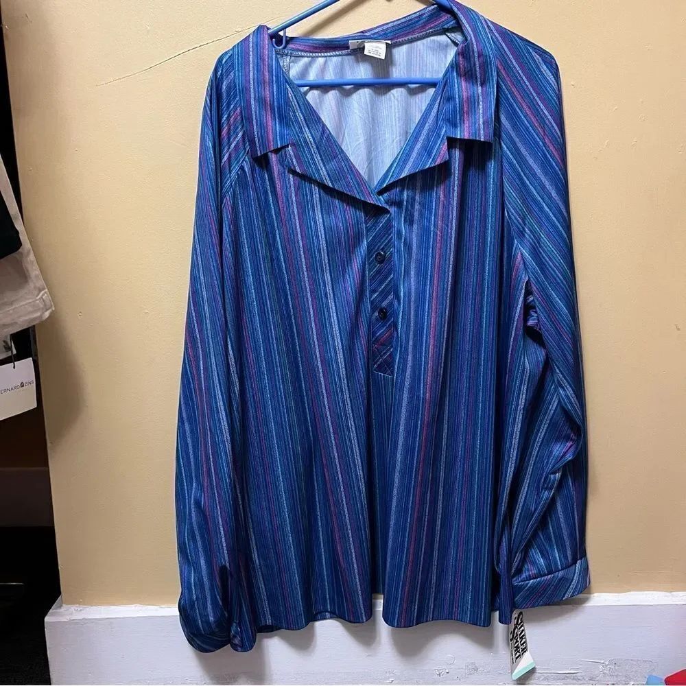 VINTAGE WOMENS SHAKER SPORT BLOUSES TOP BUNDLE OF 2 SIZE 54/34w
